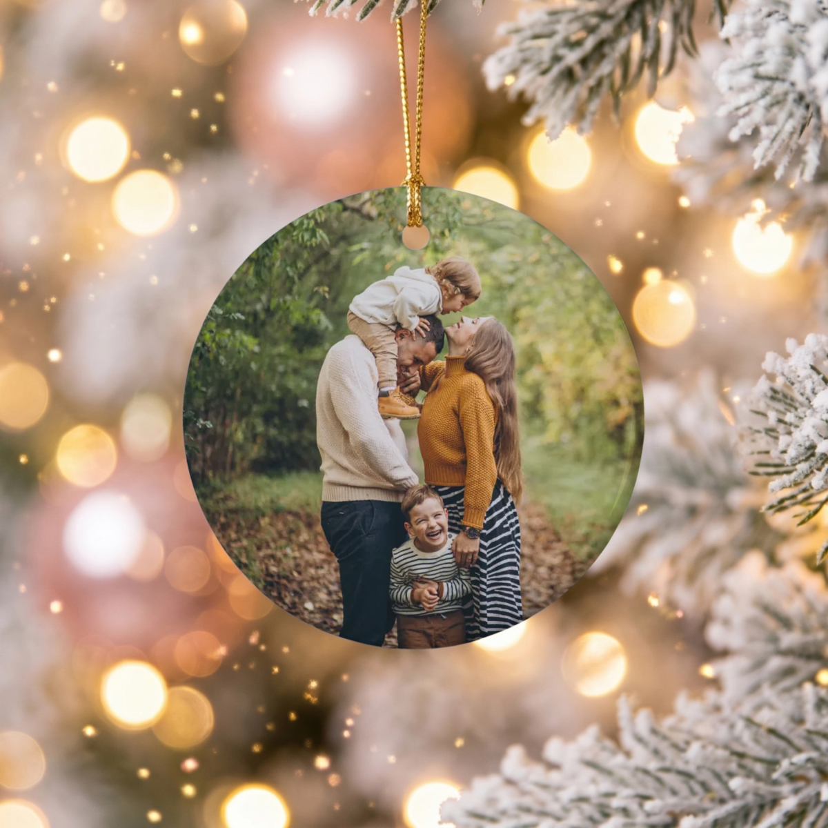 Photo Round Ceramic Ornament