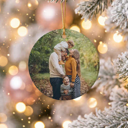 Photo Round Ceramic Ornament