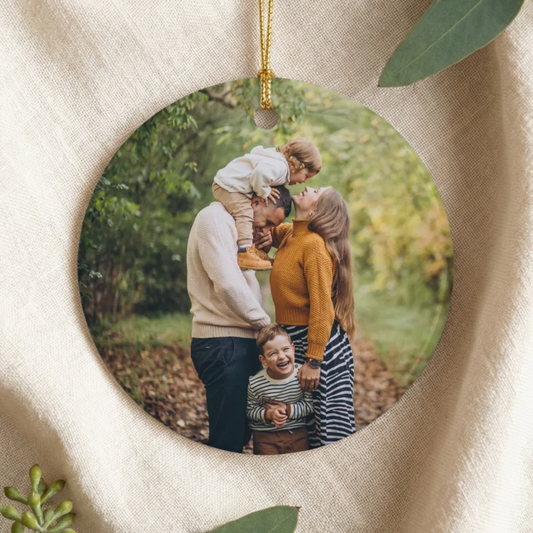 Photo Round Ceramic Ornament